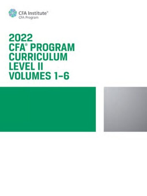 Title details for 2022 CFA Program Curriculum Level II Box Set (vol. 1-6) {Textbook} by CFA Institute - Available